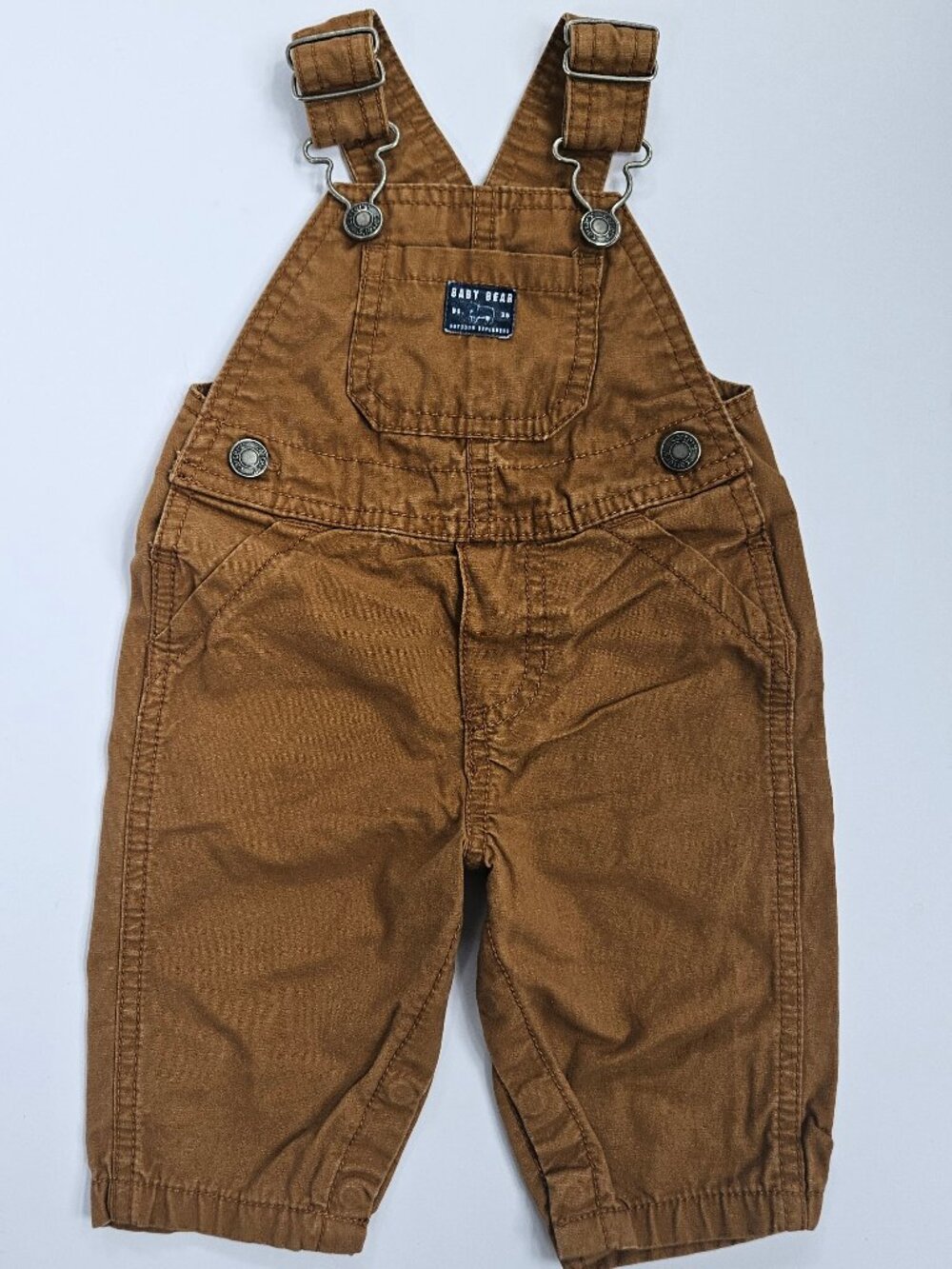Carter's Baby Brown Canvas Overalls - 3M